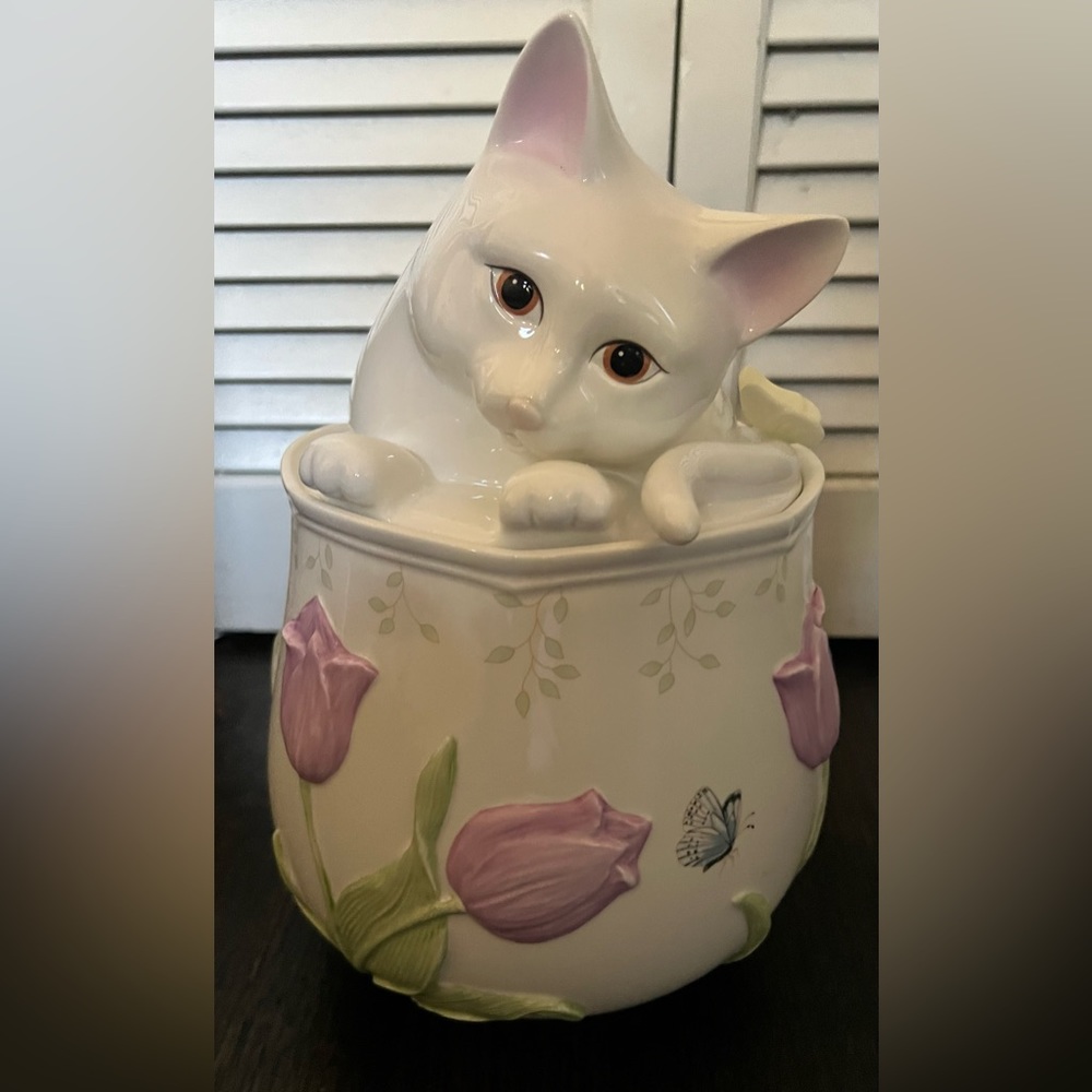 Ceramic Lenox Kitten cookie Jar